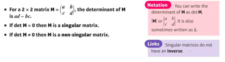 determinant of matrix