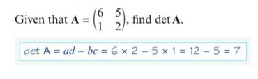 determinant of matrix