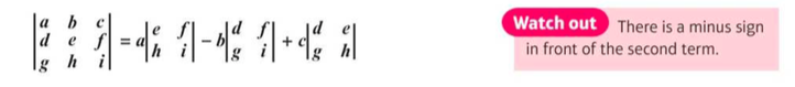 determinant of matrix