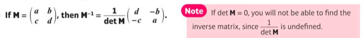 inverting a 2 x 2 matrix