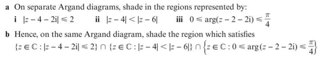 Regions on Argand Diagram