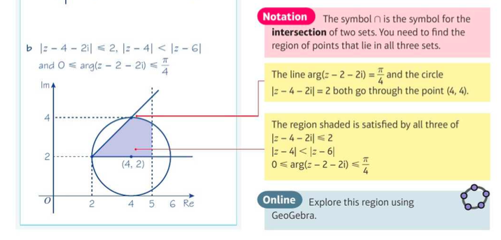Regions on Argand Diagram