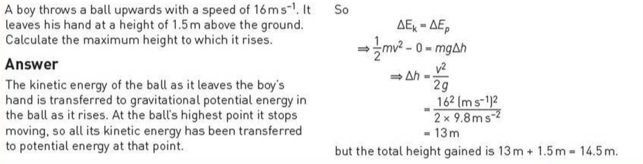 Conservation of energy examples
