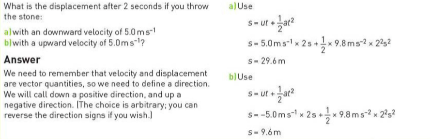 Equations for uniform acceleration